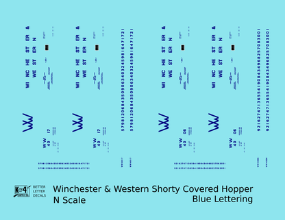 Winchester & Western Cement Covered Hopper Blue