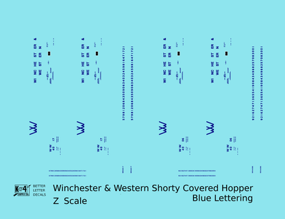 Winchester & Western Cement Covered Hopper Blue