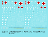 United States World War II Army Jeep Truck Ambulance Vehicle Markings White and Red