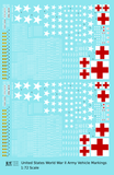 United States World War II Army Jeep Truck Ambulance Vehicle Markings White and Red