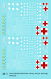 United States World War II Army Jeep Truck Ambulance Vehicle Markings White and Red