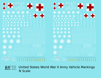 United States World War II Army Jeep Truck Ambulance Vehicle Markings White and Red Circle Star