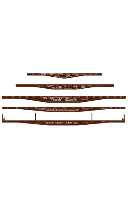 Pennsylvania Railroad F22, FM, F30 Flatcar White Roman Lettering