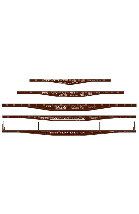 Pennsylvania Railroad F22, FM, F30 Flatcar White Roman Lettering