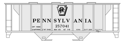 Pennsylvania Railroad H34 Cement Covered Hopper Black
