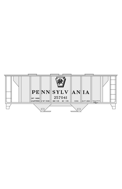 Pennsylvania Railroad H34 Cement Covered Hopper Black