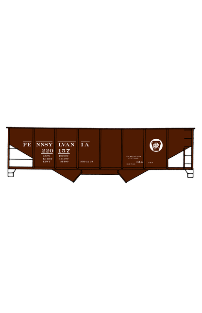 Pennsylvania Railroad PRR Twin Hopper Car White Circle Herald