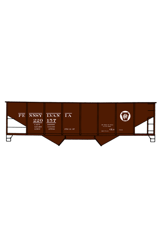Pennsylvania Railroad PRR Twin Hopper Car White Circle Herald
