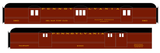 Pennsylvania Railroad Horse, Scenery Baggage Car Bronze Gold  - Decal