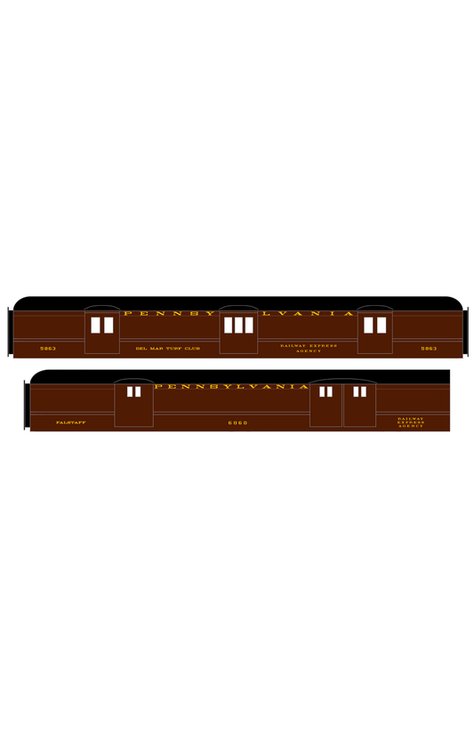 Pennsylvania Railroad Horse, Scenery Baggage Car Bronze Gold