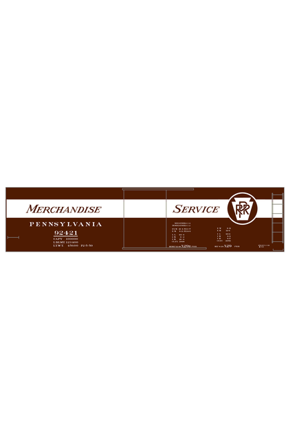 Pennsylvania Railroad 40 Ft Merchandise Service Boxcar White All White