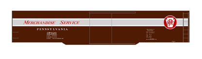 Pennsylvania Railroad 60 Ft Merchandise Service Boxcar Red ,Silver and White