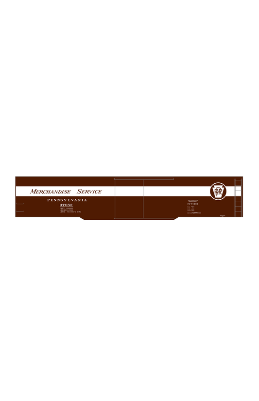 Pennsylvania Railroad 60 Ft Merchandise Service Boxcar White All White