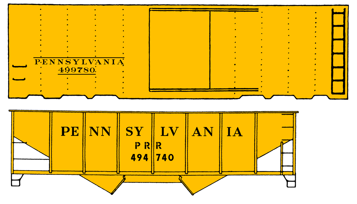 Pennsylvania Railroad PRR MOW Maintenance Of Way Cars Black