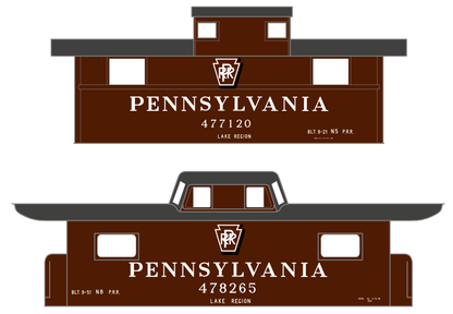 Pennsylvania Railroad PRR Cabin Car Caboose White Shadow Herald
