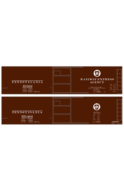 Pennsylvania Railroad PRR X29 Boxcar White Circle Keystone