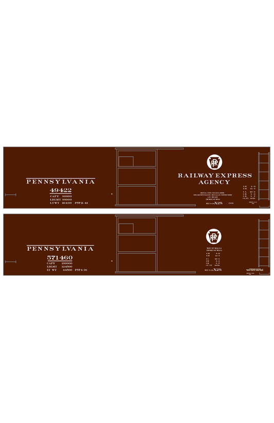 Pennsylvania Railroad PRR X29 Boxcar White Circle Keystone