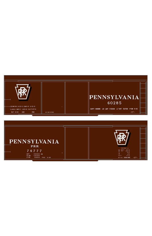 Pennsylvania Railroad X31 Boxcar White Shadow Herald