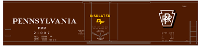 Pennsylvania PRR X53 50 Ft Insulated Boxcar Shadow Herald