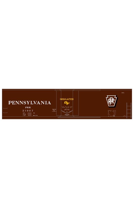 Pennsylvania PRR X53 50 Ft Insulated Boxcar Shadow Herald