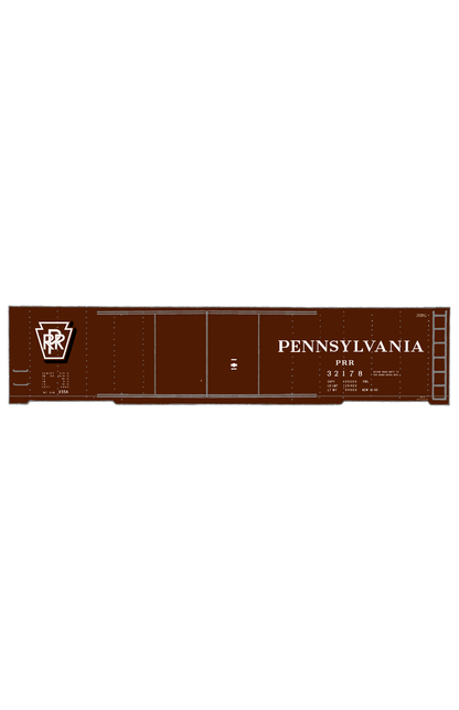 Pennsylvania PRR X55 50 Ft Double Door Boxcar Shadow Herald