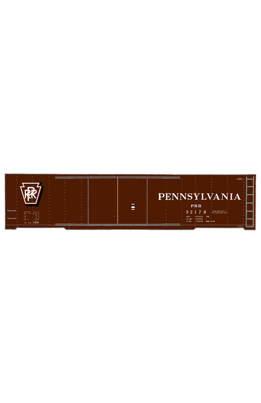 Pennsylvania PRR X55 50 Ft Double Door Boxcar Shadow Herald