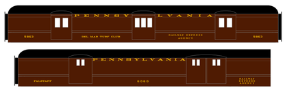 Pennsylvania Railroad Horse, Scenery Baggage Car Dulux Gold
