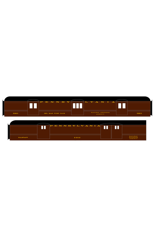 Pennsylvania Railroad Horse, Scenery Baggage Car Dulux Gold