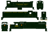Pennsylvania Reading Seashore Line PRSL Diesel Locomotives Dulux Gold  - Decal