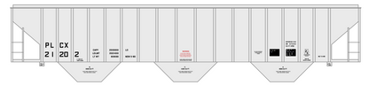 Reporting Marks, Data and Markings Plain PS2-CD 4750 Cu Ft Covered Hopper Black