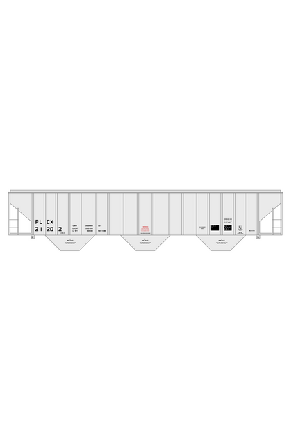 Reporting Marks, Data and Markings Plain PS2-CD 4750 Cu Ft Covered Hopper Black