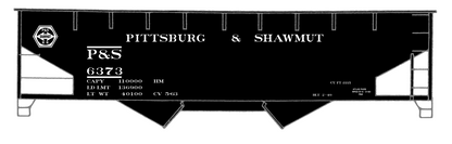 Pittsburg and Shawmut Offset Twin Hopper White