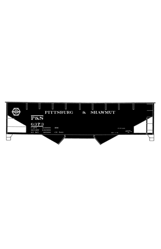 Pittsburg and Shawmut Offset Twin Hopper White