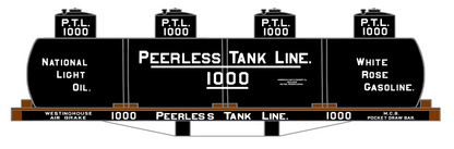 Peerless Tank Line Early Wood Frame Tank Car White