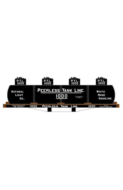 Peerless Tank Line Early Wood Frame Tank Car White