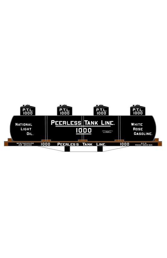 Peerless Tank Line Early Wood Frame Tank Car White