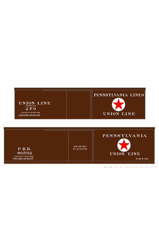 Pennsylvania Union Line Early Wood Boxcar White
