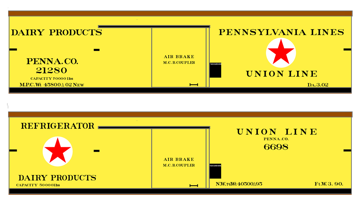 Pennsylvania Union Line Wood Ice Reefer Black