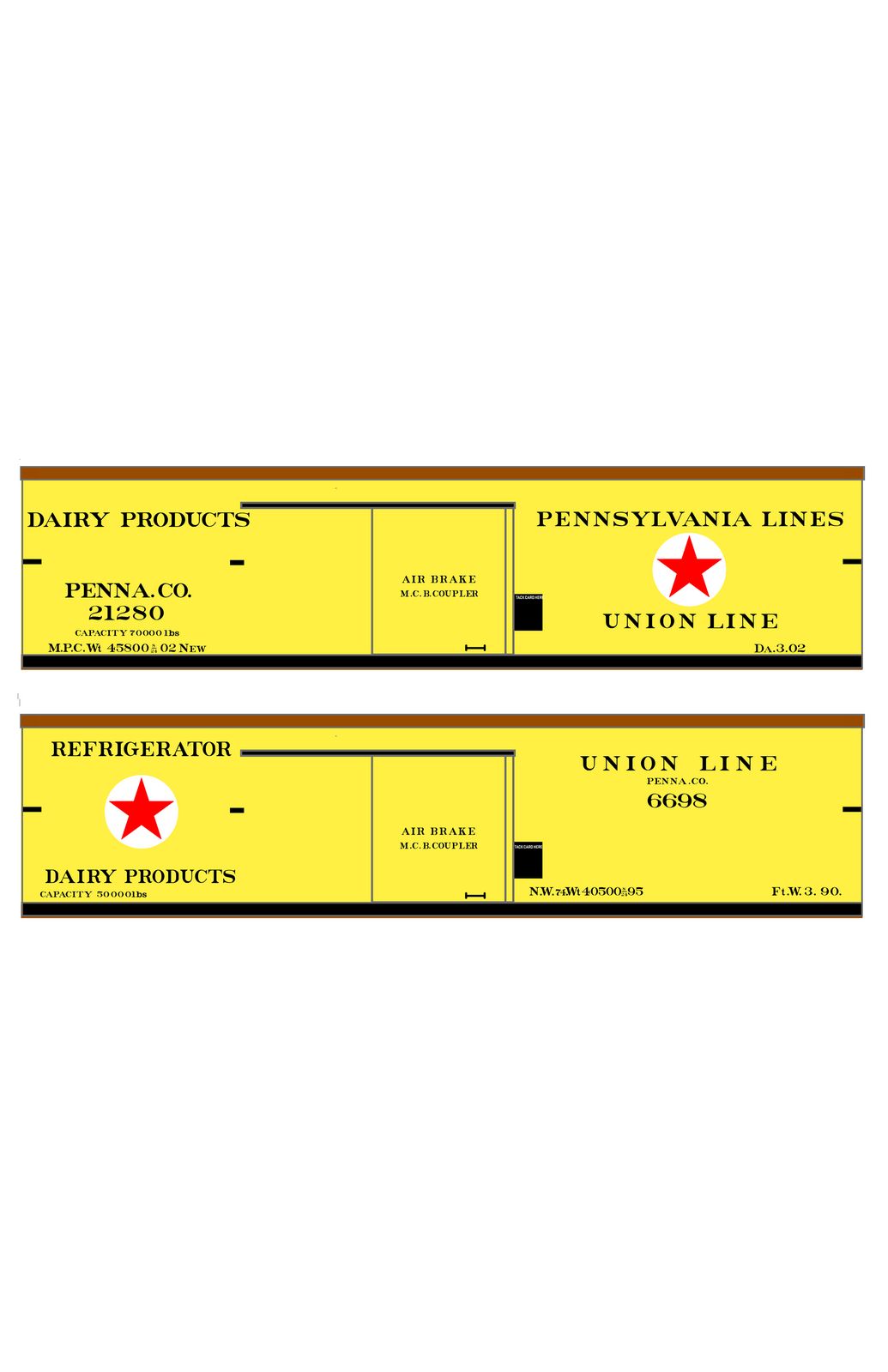 Pennsylvania Union Line Wood Ice Reefer Black
