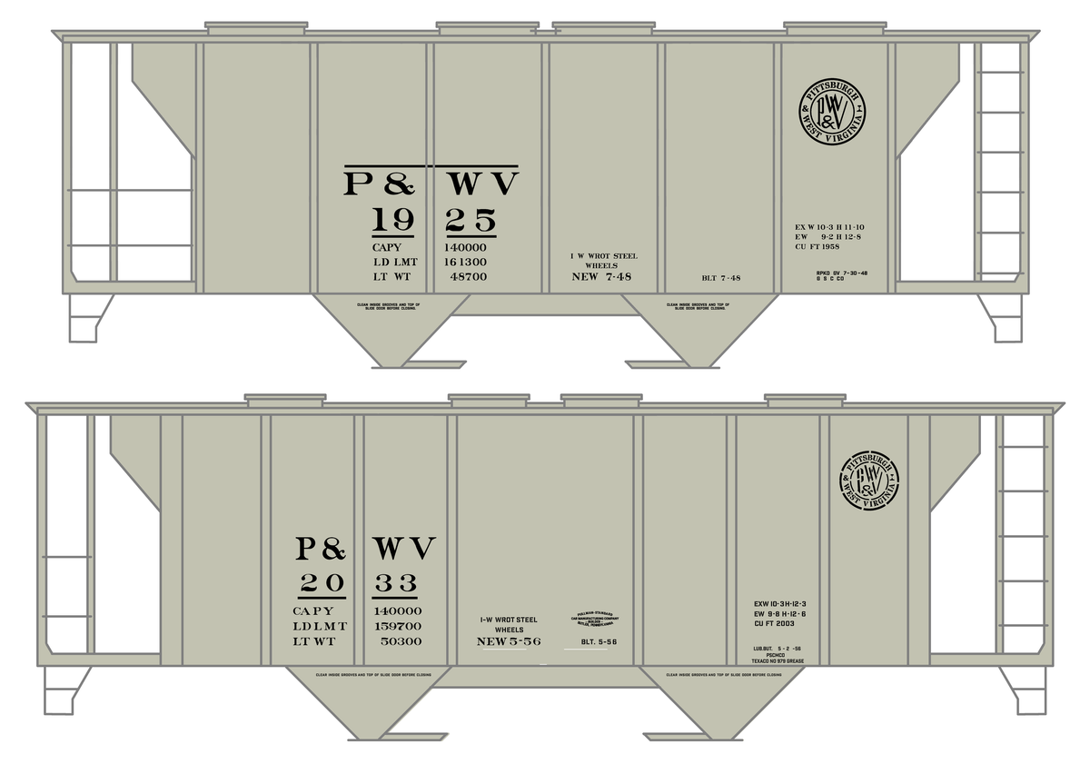 Pittsburgh and West Virginia Covered Hopper Black