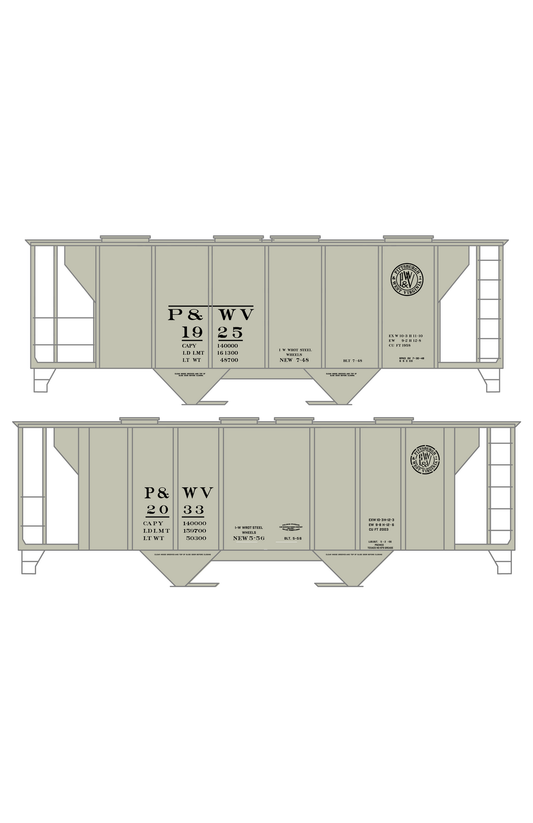 Pittsburgh and West Virginia Covered Hopper Black