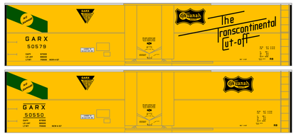 Quanah, Acme and Pacific (GARX) 50 Ft Plug Door Boxcar Black and Green The Transcontinental Cut-Off