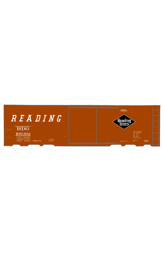 Reading 40 Ft Boxcar White Diamond Logo
