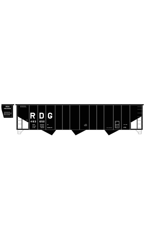 Reading Three Bay Hopper White Big RDG