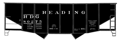 Reading Ribbed Twin Hopper White Roman Letter