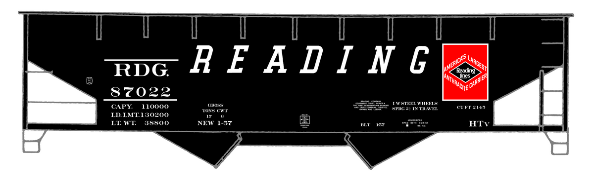 Reading Offset Twin Hopper White Speed Letter