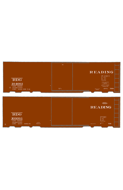 Reading 40 Ft Boxcar White Plain Scheme