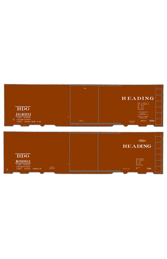 Reading 40 Ft Boxcar White Plain Scheme