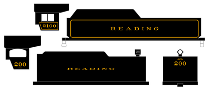 Reading Steam Locomotive Dulux Gold  - Decal