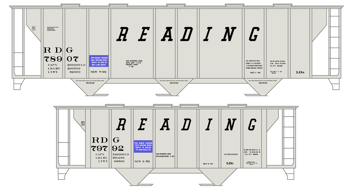 Reading Covered Hopper Black